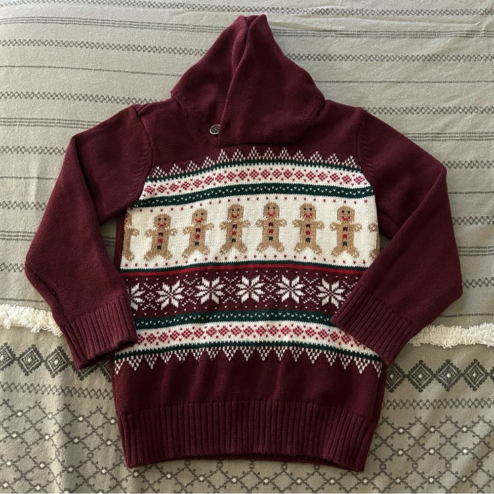 gingerbread holiday toddler sweater